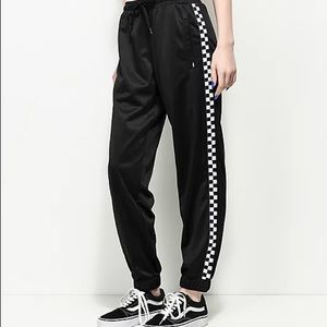 Vans Black and White Checkerboard Track Pants